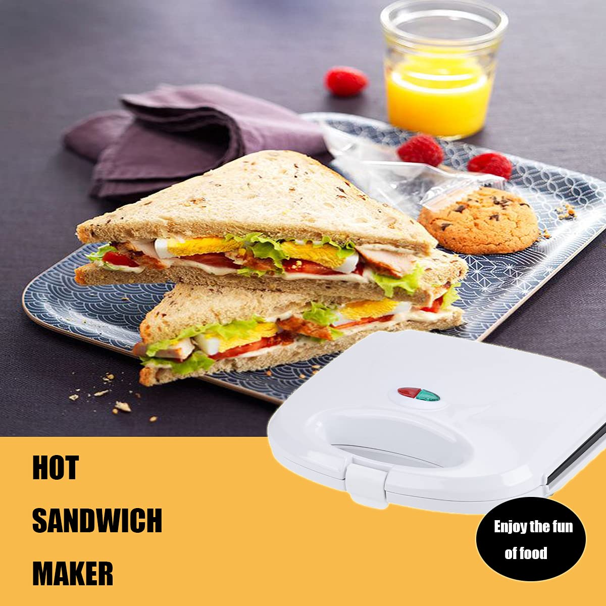 Sandwich Maker, Multifunction Electric Mini Sandwich Bread Maker